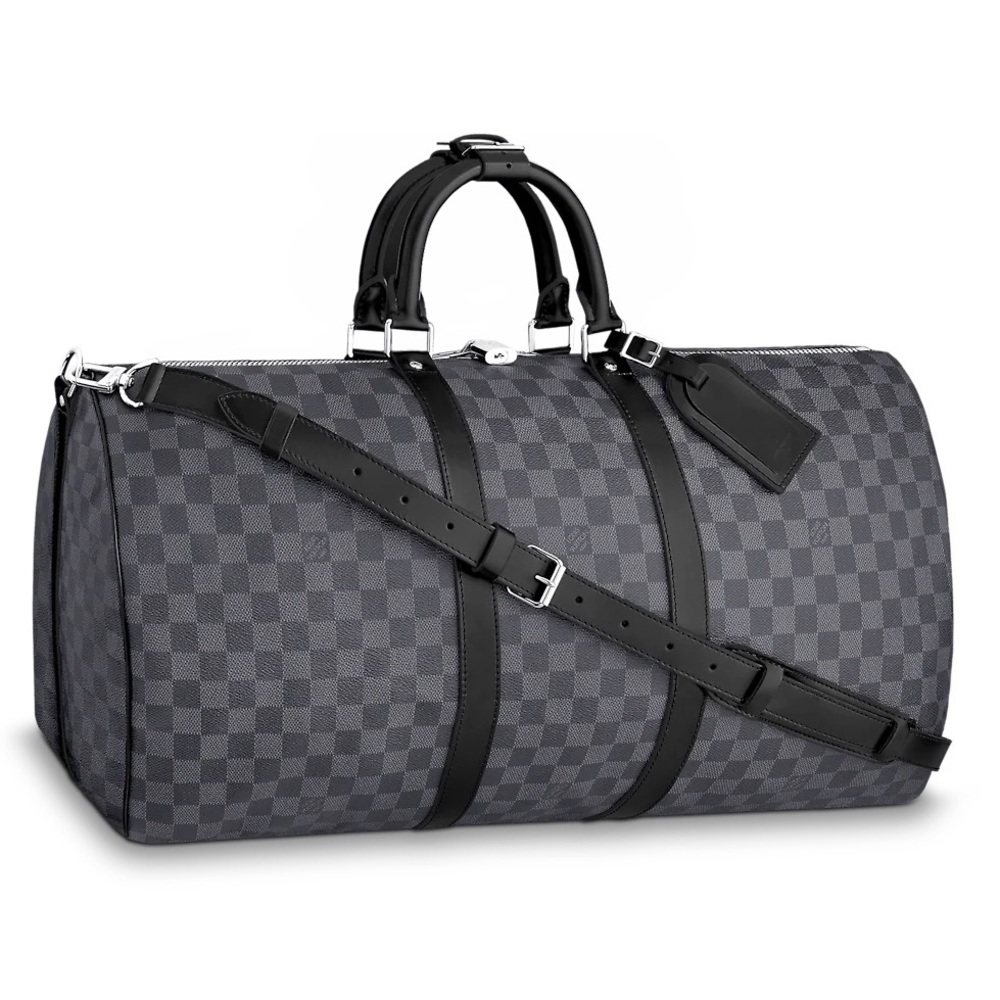 LIKE NEW Louis Vuitton ✩ Keepall Bandoulière 55 in Damier Graphite